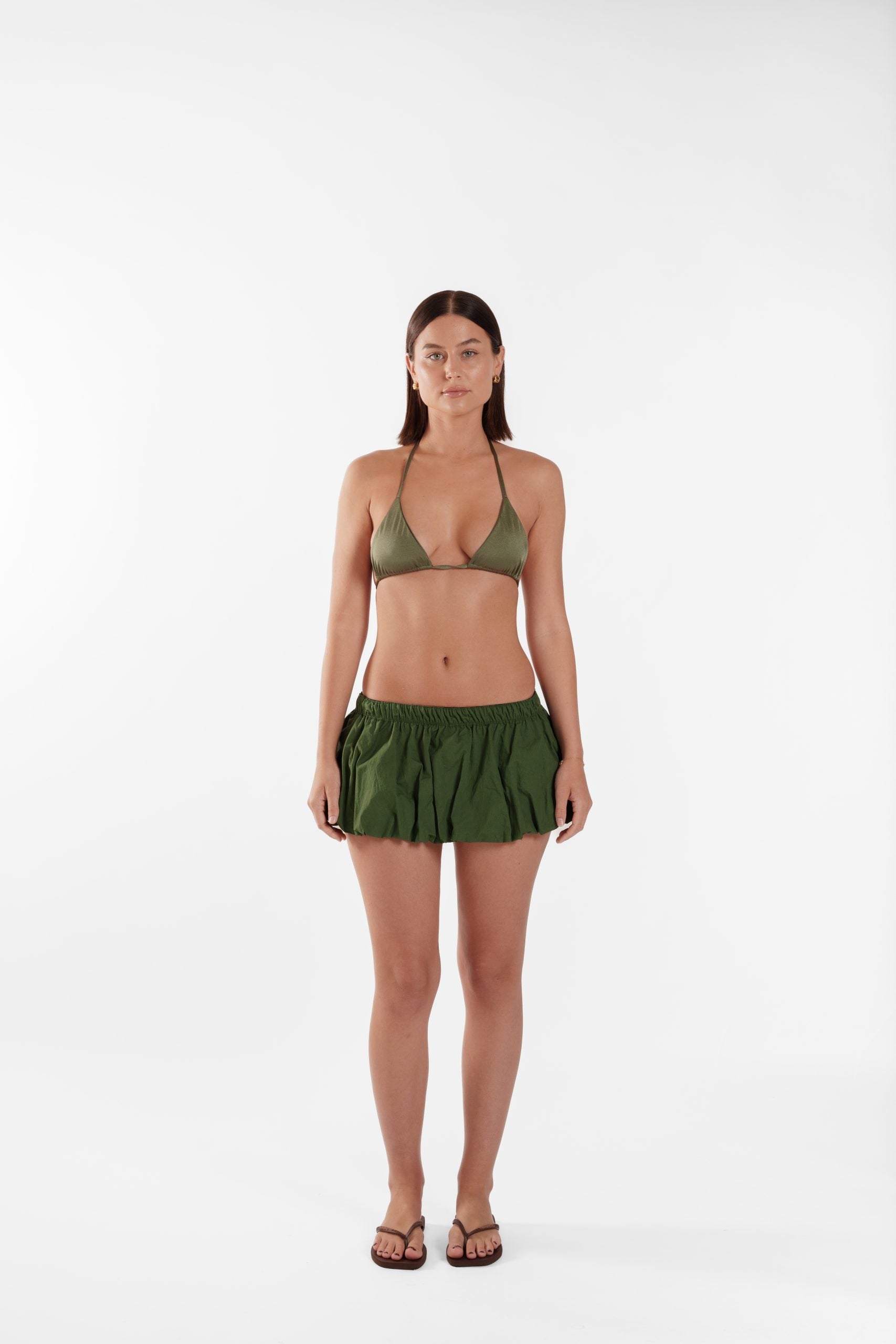 Scoti Bubble Skirt - Khaki