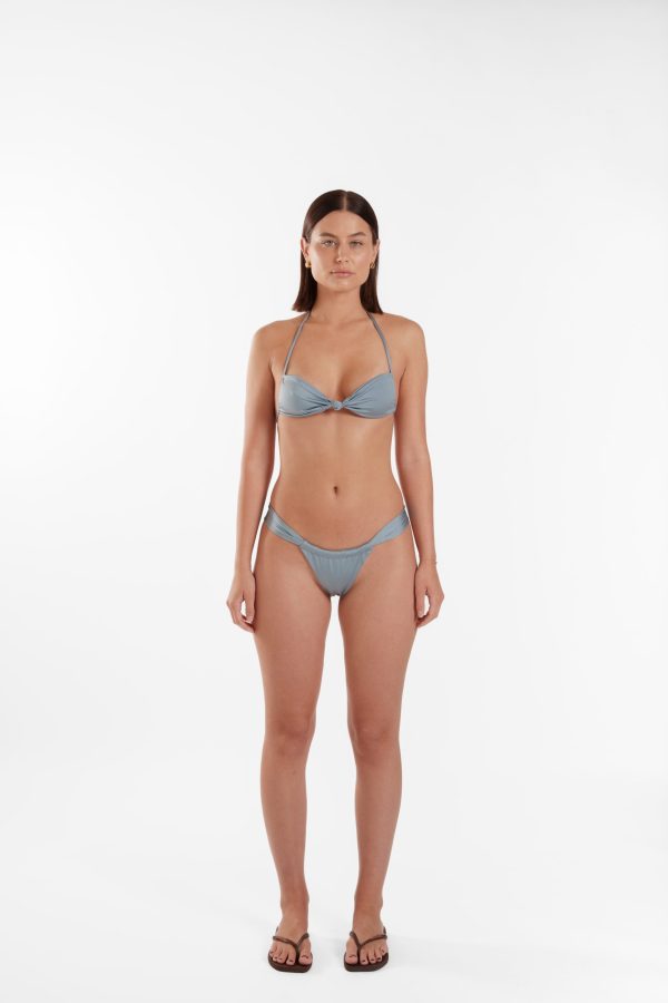Willow Gathered Bikini Brief - Basalt